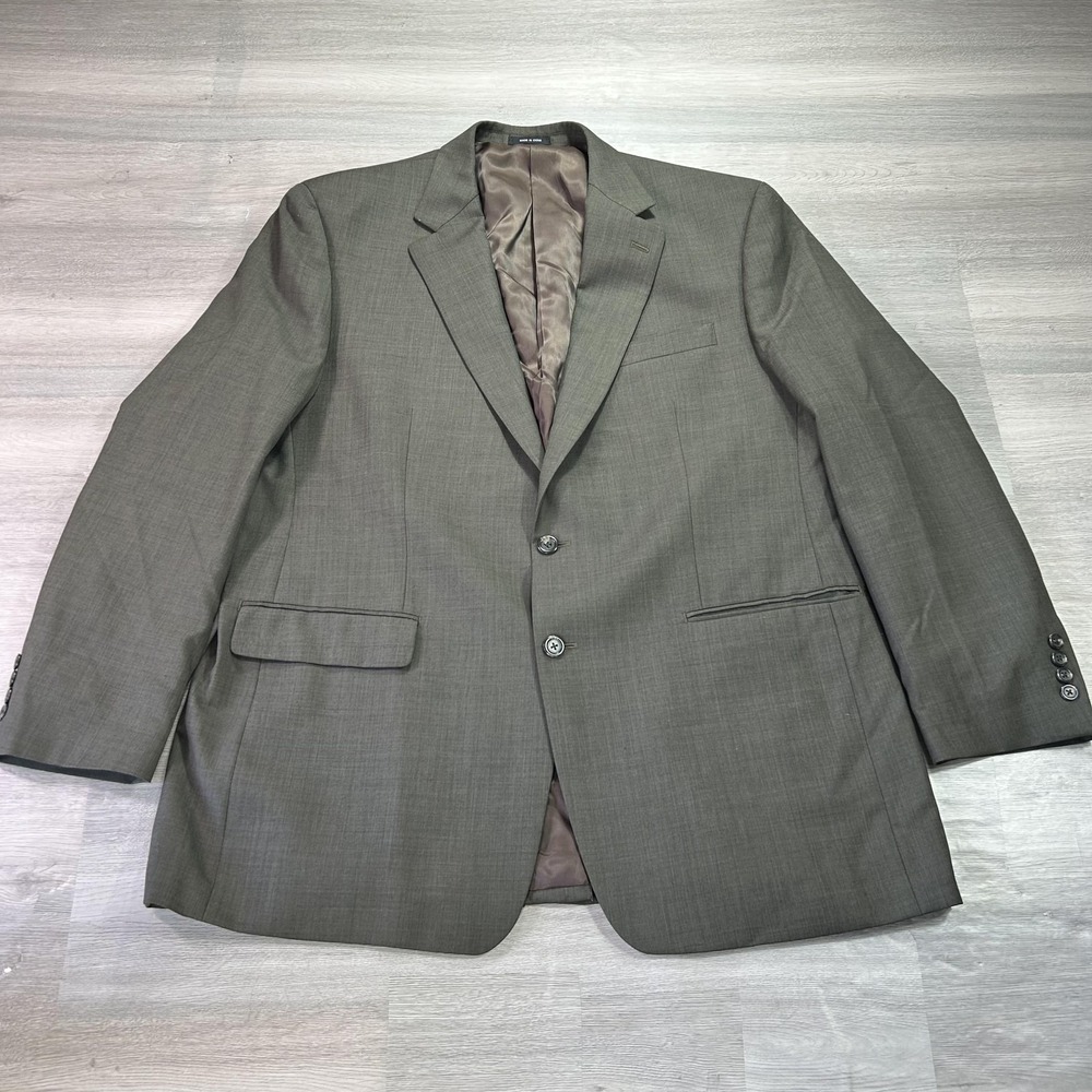 Lauren Ralph Lauren Blazer Mens 46L Gray Wool‎ Sport Coat Jacket 2 Button Notch